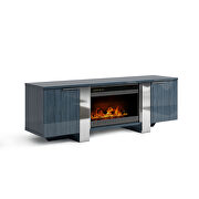 Blue lacquer Italian glossy fireplace by SofaCraft additional picture 4