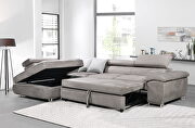 Storage light gray microfiber sectional couch by SofaCraft additional picture 2