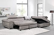 Storage light gray microfiber sectional couch by SofaCraft additional picture 2