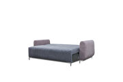 Stylish queen size sleeper sofa in gray / pink by Skyler Design additional picture 3