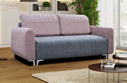 Stylish queen size sleeper sofa in gray / pink by Skyler Design additional picture 4