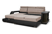Two-toned sleeper sectional w/ built-in bookcases additional photo 3 of 5