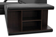 Two-toned sleeper sectional w/ built-in bookcases in left shape by Skyler Design additional picture 4