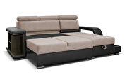 Two-toned sleeper sectional w/ built-in bookcases additional photo 4 of 5