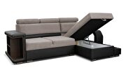 Two-toned sleeper sectional w/ built-in bookcases by Skyler Design additional picture 5