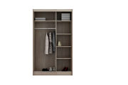 3 door casual style wardrobe in gray  w/ 1 mirrored door by Skyler Design additional picture 2