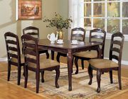 Dark walnut casual style family size dining table by Furniture of America additional picture 2
