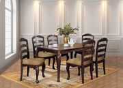 Dark walnut casual style family size dining table additional photo 3 of 5