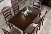 Dark walnut casual style family size dining table by Furniture of America additional picture 4