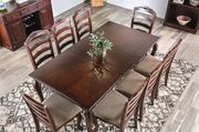 Dark walnut casual style family size dining table by Furniture of America additional picture 3