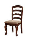 Dark walnut/ tan padded seat dining chair by Furniture of America additional picture 4
