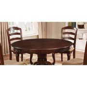 Dark walnut casual style round dining table by Furniture of America additional picture 2
