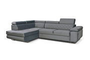 Gray fabric sectional w/ storage and bed by Skyler Design additional picture 2