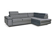 Gray fabric sectional w/ storage and bed by Skyler Design additional picture 2