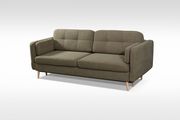 Gray/green fabric sofa bed in retro modern style additional photo 2 of 5