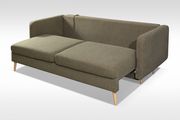 Gray/green fabric sofa bed in retro modern style additional photo 3 of 5