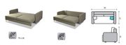 Gray/green fabric sofa bed in retro modern style by Skyler Design additional picture 5