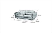Gray/green fabric sofa bed in retro modern style by Skyler Design additional picture 6