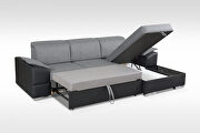 Sleeper sectional sofa in gray by Skyler Design additional picture 6