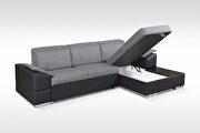 Sleeper sectional sofa in gray by Skyler Design additional picture 9