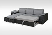 Sleeper sectional sofa in gray left-facing rotation by Skyler Design additional picture 7