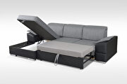 Sleeper sectional sofa in gray left-facing rotation by Skyler Design additional picture 8