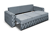 Tufted glam style sleeper sofa bed w/ storage in gray by Skyler Design additional picture 3