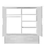White high-gloss 4 door wardrobe in modern style by Skyler Design additional picture 2