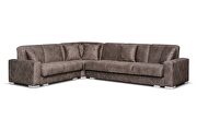 Stylish diamond pattern tufting sectional w/ bed and storage by Skyler Design additional picture 2