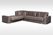 Stylish diamond pattern tufting sectional w/ bed and storage by Skyler Design additional picture 4