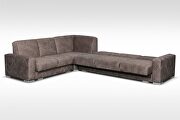Stylish diamond pattern tufting sectional w/ bed and storage by Skyler Design additional picture 6