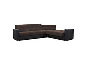 Brown stylish spring / foam sectional w/ storage by Skyler Design additional picture 6