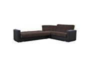 Brown stylish spring / foam sectional w/ storage by Skyler Design additional picture 7