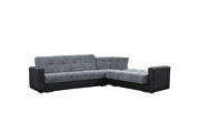Gray stylish spring / foam sectional w/ storage by Skyler Design additional picture 6
