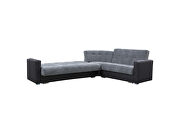 Gray stylish spring / foam sectional w/ storage by Skyler Design additional picture 7