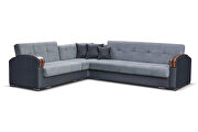 Modern gray sectional with storage / bed by Skyler Design additional picture 3