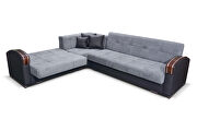 Modern gray sectional with storage / bed by Skyler Design additional picture 5