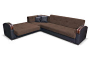Modern brown sectional with storage / bed by Skyler Design additional picture 5