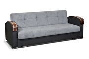 Wooden arms sofa bed / sleeper in gray by Skyler Design additional picture 2