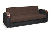 Wooden arms sofa bed / sleeper in brown by Skyler Design additional picture 2