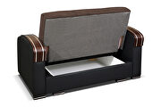 Wooden arms loveseat bed / sleeper in brown by Skyler Design additional picture 2
