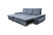 Left-facing gray fabric size sofa w/ sleeper and storage by Skyler Design additional picture 2