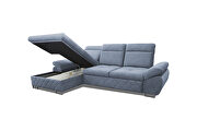 Left-facing gray fabric size sofa w/ sleeper and storage by Skyler Design additional picture 3