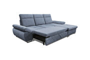 Right-facing gray fabric size sofa w/ sleeper and storage by Skyler Design additional picture 2