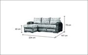 Gray left-facing two-toned sleeper sofa w/ storage by Skyler Design additional picture 5