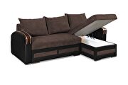 Brown two-toned sleeper sofa w/ storage by Skyler Design additional picture 4