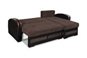 Brown two-toned sleeper sofa w/ storage by Skyler Design additional picture 5