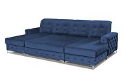 Velvet fabric 2 storage sectional sofa w/ two chaises by Skyler Design additional picture 4