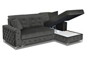 Tufted button design sleeper sectional sofa by Skyler Design additional picture 3