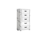 White / gray contemporary sleek style chest by Status Italy additional picture 2